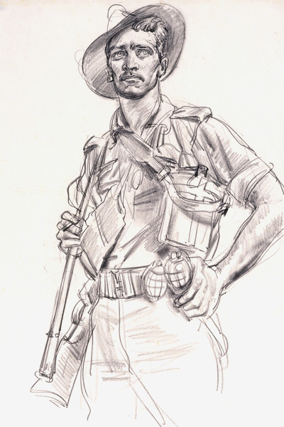 Ivor Hele - Lance Corporal Dudley Fisher